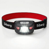 Siberg T66 LED Stirnlampe mit Bewegungssensor /Akku,...