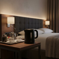 Siberg Wasserkocher 1 Liter Mini Wasserkocher 1100W mit mit Trockenlaufschutz, Abschaltautomatik